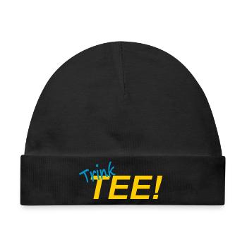 TRINK TEE! - Baby Premium Organic Mütze - Schwarz - Vorne