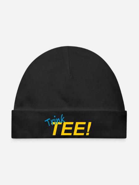 TRINK TEE! - Baby Premium Organic Mütze - Schwarz