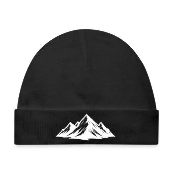Berge Symbolik - Baby Premium Organic Mütze - Schwarz - Vorne