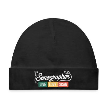 Sonographer Live Love Scan - Baby Premium Organic Mütze - Schwarz - Vorne