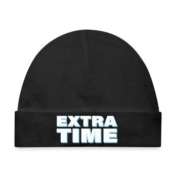 EXTRA TIME - Baby Premium Organic Mütze - Schwarz - Vorne