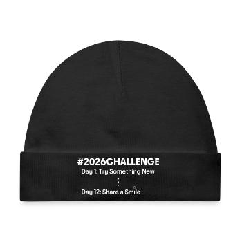 2026 Challenge – Motivation & Neuanfang - Baby Premium Organic Mütze - Schwarz - Vorne