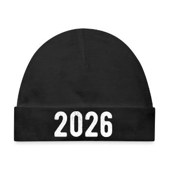 2026 - Baby Premium Organic Mütze - Schwarz - Vorne