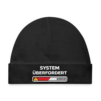 System überfordert Error - Baby Premium Organic Mütze - Schwarz - Vorne