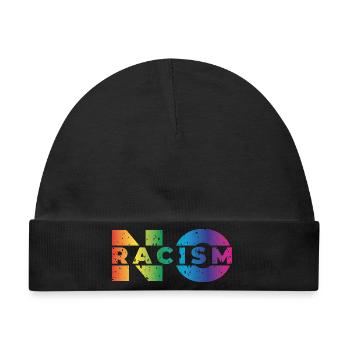 No Racism - Baby Premium Organic Mütze - Schwarz - Vorne