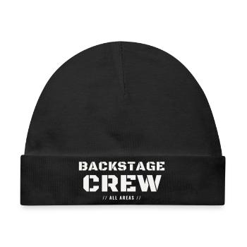 Backstage Crew All Areas Konzert Team Staff Event - Baby Premium Organic Mütze - Schwarz - Vorne