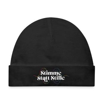 Stimme Statt Stille Shirt Für Aktivisten Toleranz - Baby Premium Organic Mütze - Schwarz - Vorne