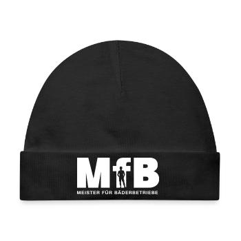 MfB Meister für Bäderbetriebe Bademeister - Baby Premium Organic Mütze - Schwarz - Vorne