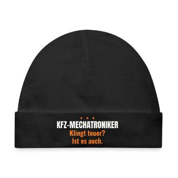 Kfz-Mechatroniker – Klingt teuer? (dunkel) - Baby Premium Organic Mütze - Schwarz - Vorne