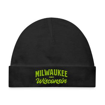 Milwaukee Wisconsin Vintage Script - Baby Premium Organic Mütze - Schwarz - Vorne