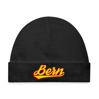 Bern Retro Schriftlogo Druck - Baby Premium Organic Mütze - Schwarz - Vorne