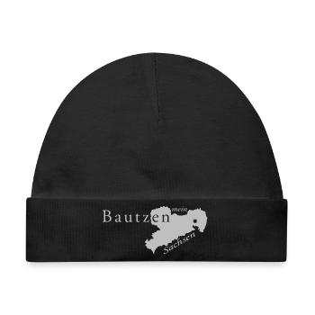 Bautzen - Mein Sachsen - Heimatstadt - Baby Premium Organic Mütze - Schwarz - Vorne