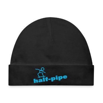 HALF-PIPE - Baby Premium Organic Mütze - Schwarz - Vorne