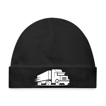 Transporter Lkw Symbol - Baby Premium Organic Mütze - Schwarz - Vorne