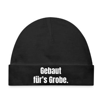Gebaut für's Große - Baby Premium Organic Mütze - Schwarz - Vorne