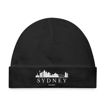 Sydney Skyline, Sydney, Australien - Baby Premium Organic Mütze - Schwarz - Vorne