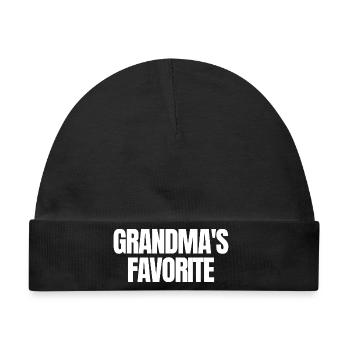 Favorite Grandchild Funny I'm Grandma's Favorite - Baby Premium Organic Mütze - Schwarz - Vorne