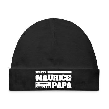 Geburt Maurice - Baby Premium Organic Mütze - Schwarz - Vorne