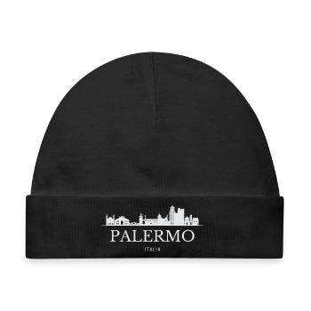 Skyline von Palermo, Palermo, Italien - Baby Premium Organic Mütze - Schwarz - Vorne