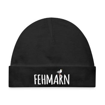 Fehmarn Möwe - Baby Premium Organic Mütze - Schwarz - Vorne