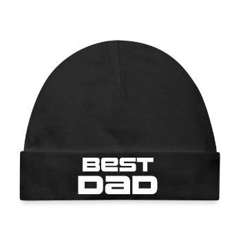 Bester Vater, bester weißer Vater - Baby Premium Organic Mütze - Schwarz - Vorne