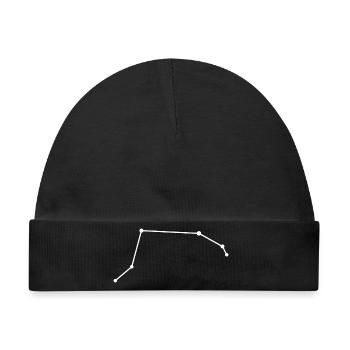 Nachtaktive Widder-Tierkreis-Sternbild - Baby Premium Organic Mütze - Schwarz - Vorne