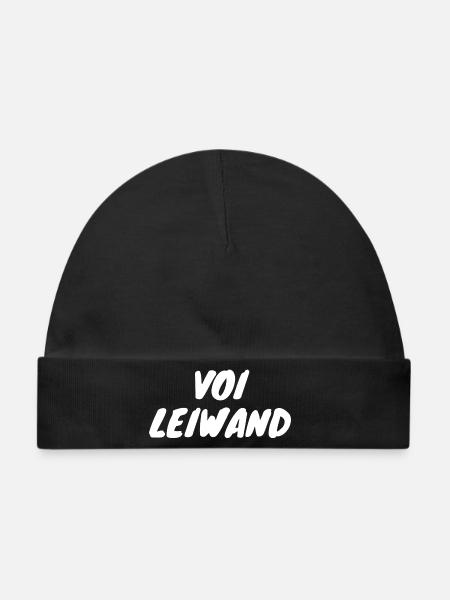 Voi Leiwand - Baby Premium Organic Mütze - Schwarz