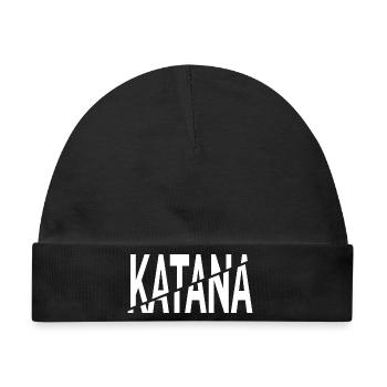 Katana-Schnitt - Baby Premium Organic Mütze - Schwarz - Vorne