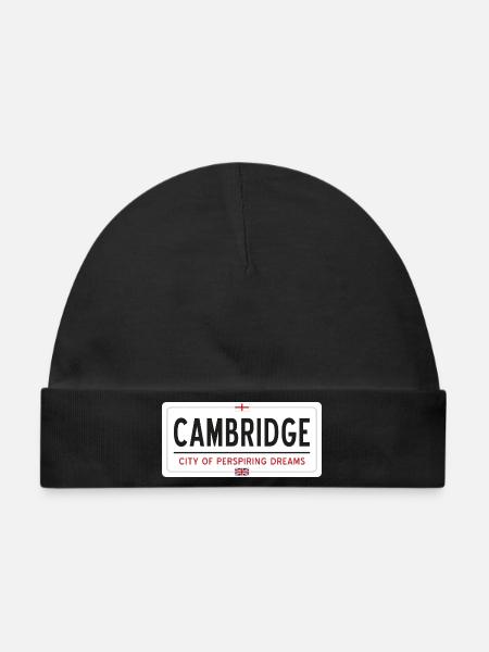 Ortsschild von Cambridge - Baby Premium Organic Mütze - Schwarz