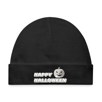 HAPPY HALLOWEEN - Baby Premium Organic Mütze - Schwarz - Vorne