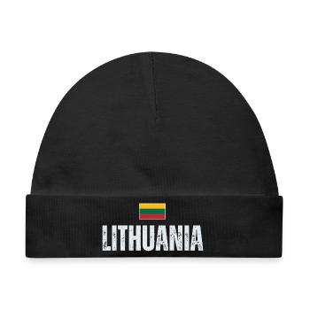 Litauischer Stolz, Flagge Litauens - Baby Premium Organic Mütze - Schwarz - Vorne