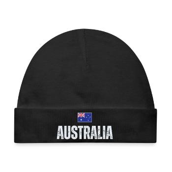 Flagge Australien, ich liebe Australien - Baby Premium Organic Mütze - Schwarz - Vorne