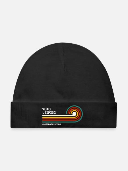 Leipzig Retro 7010 Alte Postleitzahl DDR Vintage - Baby Premium Organic Mütze - Schwarz