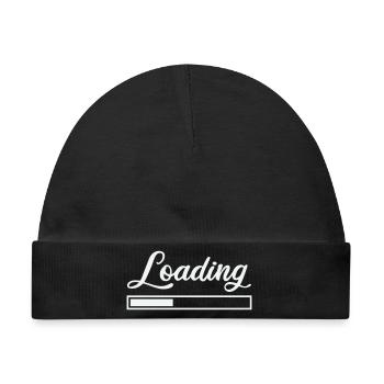 Loading - Baby Premium Organic Mütze - Schwarz - Vorne