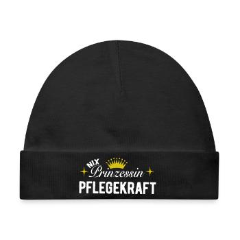 Nix Prinzessin - Pflegekraft - Geschenk - Baby Premium Organic Mütze - Schwarz - Vorne
