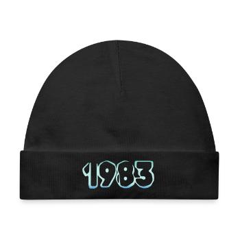 1983 1983 - Baby Premium Organic Mütze - Schwarz - Vorne