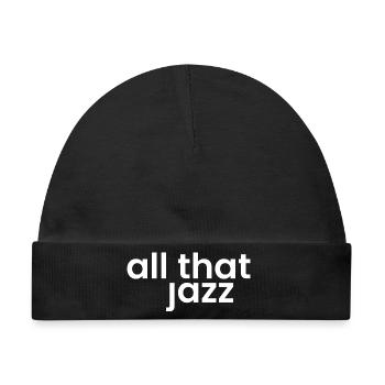 Jazzphrase fette Typografie - Baby Premium Organic Mütze - Schwarz - Vorne