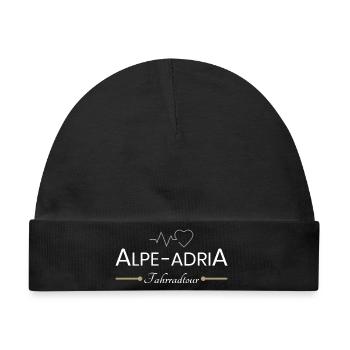 Alpe Adria Fahrradtour - Baby Premium Organic Mütze - Schwarz - Vorne
