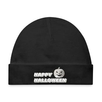HAPPY HALLOWEEN - Baby Premium Organic Mütze - Schwarz - Vorne