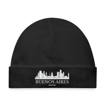Buenos Aires Skyline, Buenos Aires Argentinien - Baby Premium Organic Mütze - Schwarz - Vorne
