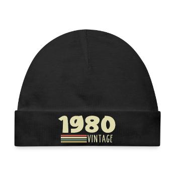 1980-Jubiläum-1980-Retro-1980 - Baby Premium Organic Mütze - Schwarz - Vorne