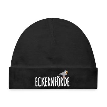 Eckernförde Möwe Ostsee - Baby Premium Organic Mütze - Schwarz - Vorne