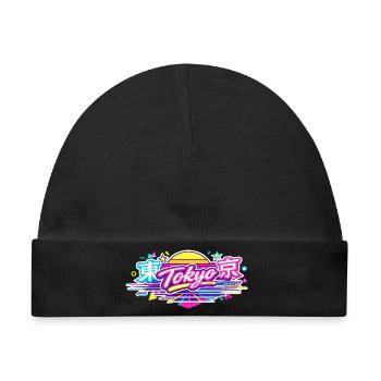 Tokyo Neon - Baby Premium Organic Mütze - Schwarz - Vorne