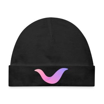 Gradient Swoosh-Nebel - Baby Premium Organic Mütze - Schwarz - Vorne