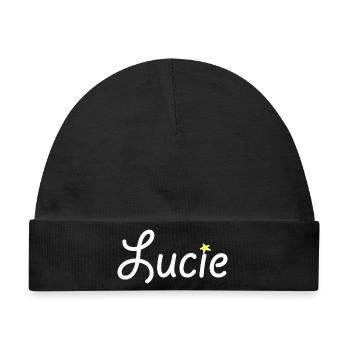 Lucie - Baby Premium Organic Mütze - Schwarz - Vorne