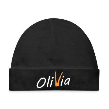 Olivia Bein - Baby Premium Organic Mütze - Schwarz - Vorne