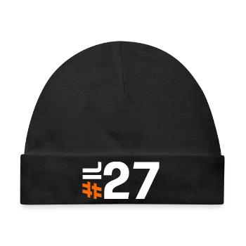 IL27-KARTON - Baby Premium Organic Mütze - Schwarz - Vorne