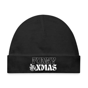 Funky Disco Weihnachtsornament Design - Baby Premium Organic Mütze - Schwarz - Vorne