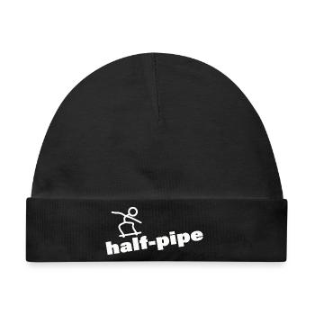 HALF-PIPE - Baby Premium Organic Mütze - Schwarz - Vorne