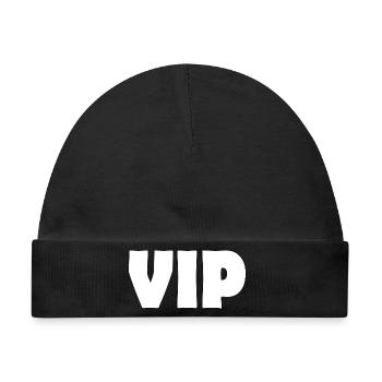 VIP - Baby Premium Organic Mütze - Schwarz - Vorne